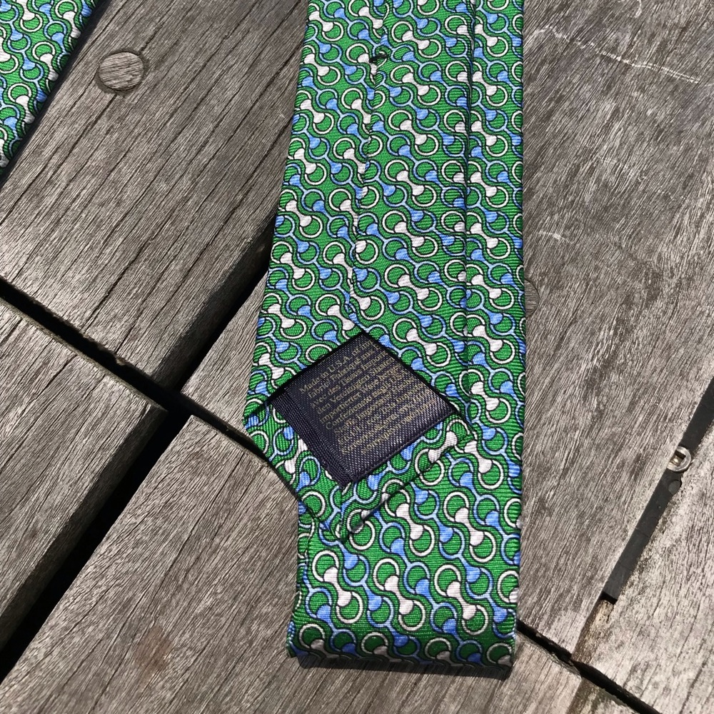 Brooks Brothers Green Horsebit Silk Tie - Picture 4 of 5